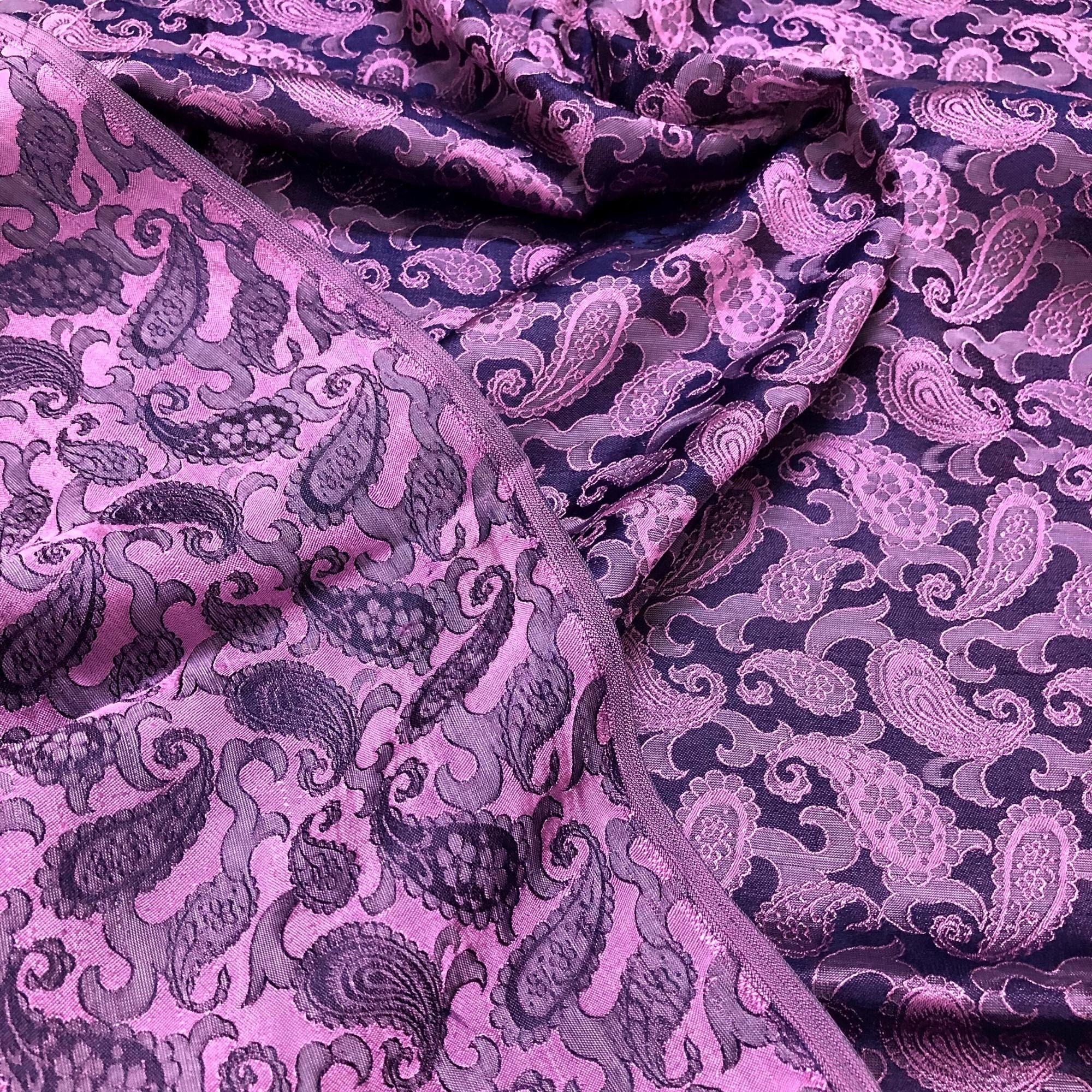 Vải Lụa Tơ Tằm Palacesilk đuôi công màu tím may áo dài và các loại váy áo, khổ rộng 90, dệt thủ công, bền đẹp & thoáng mát