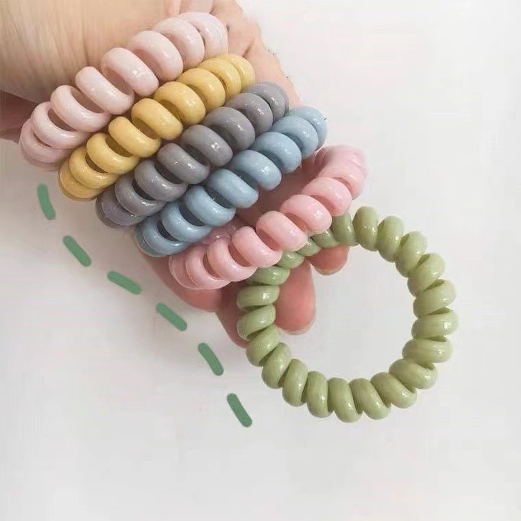 COMBO 5 DÂY CỘT TÓC LÒ XO HÀN QUỐC MÀU PASTEL XINH XẮN