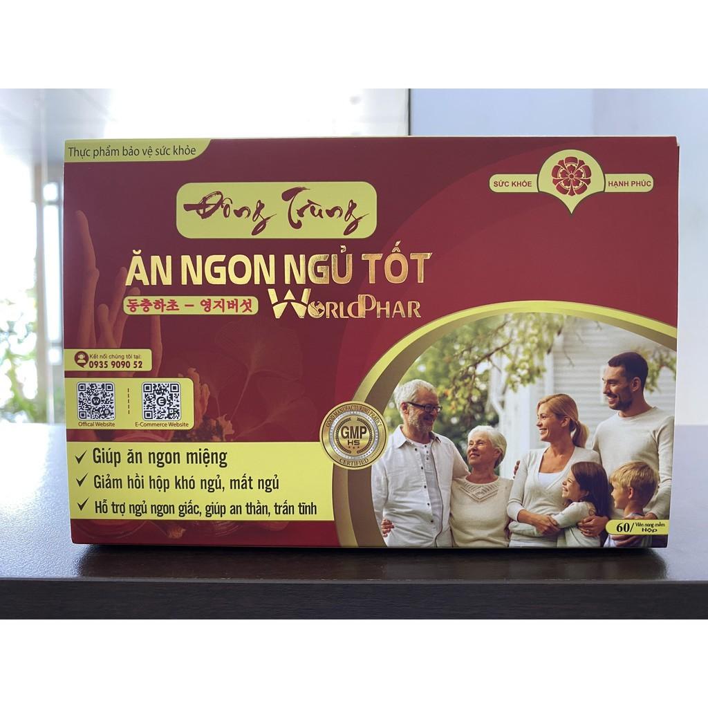 TPBVSK Đông Trùng ăn ngon ngủ tốt WorldPhar hộp 60 viên