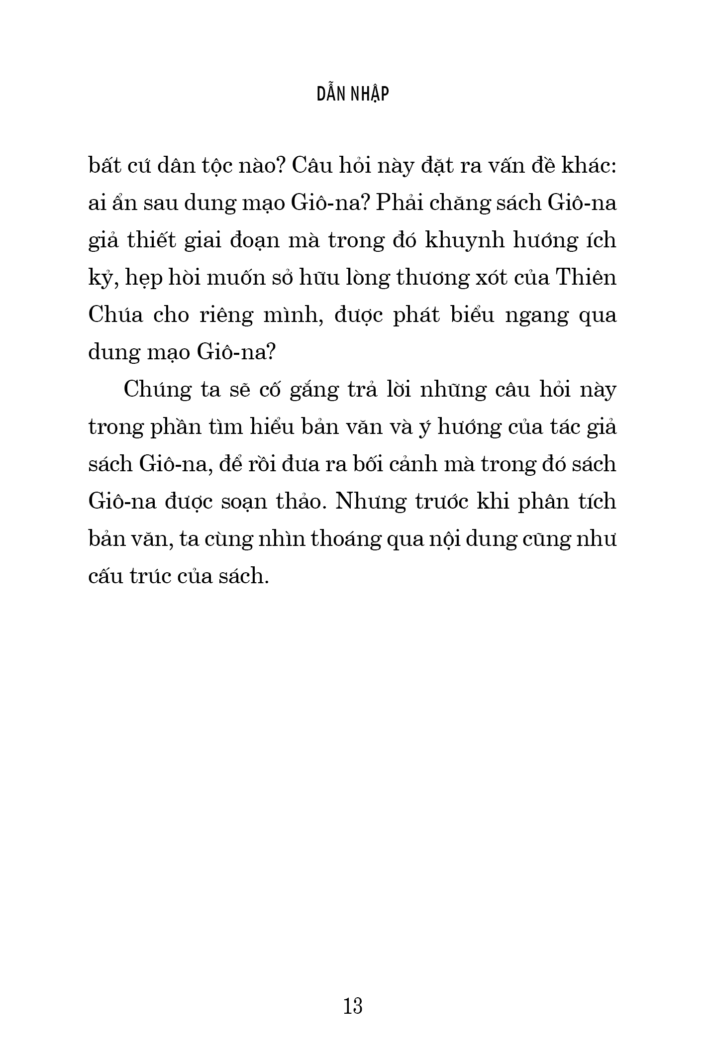 GIÔ-NA VỊ NGÔN SỨ KHÁC NGƯỜI - Sách Giô-na và ý hướng thần học