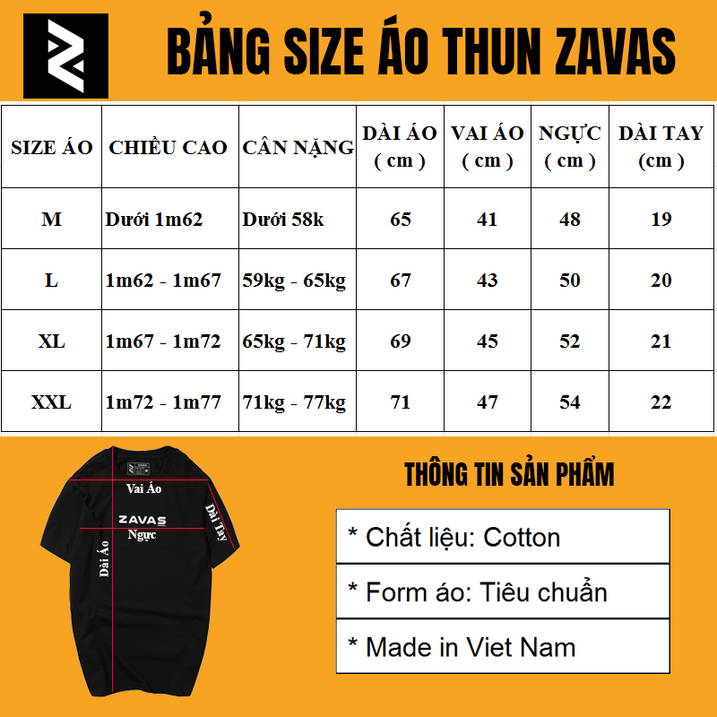 Áo thun trơn nam ZAVAS, cổ tròn ngắn tay chất vải cotton cao cấp, áo phông tiêu chuẩn thoáng mát thấm hút mồ hôi không gây nóng nực, co giãn tốt - ZT01