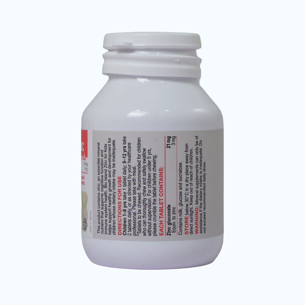 Viên uống Bioisland Zinc For Kids Bổ Sung Kẽm Cho Trẻ (Hộp 120 viên)