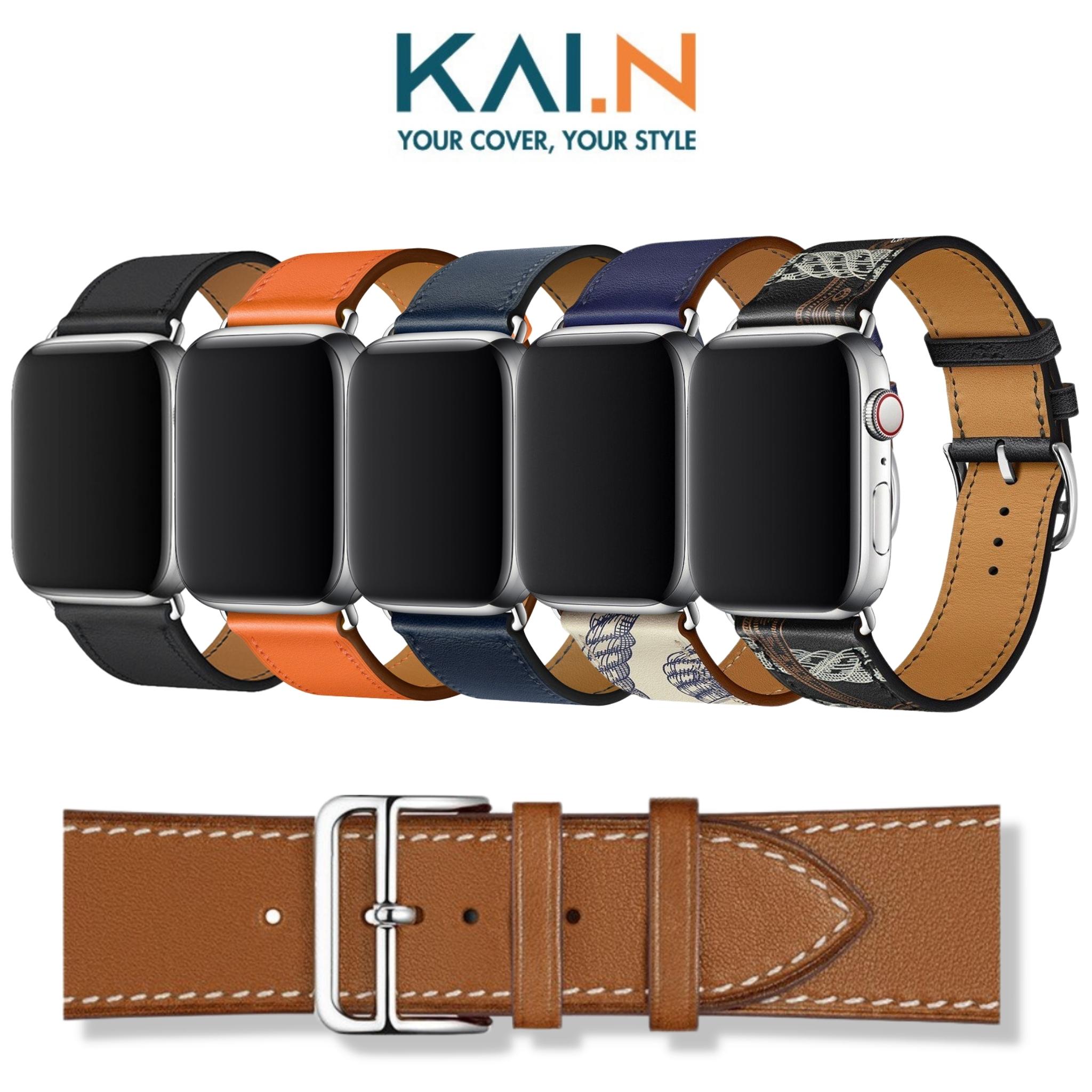 Dây Da Classic Sang Chảnh Kai.N Leather Dành Cho Apple Watch Series 1,2,3,4,5,6,7,SE - Hàng Chính Hãng