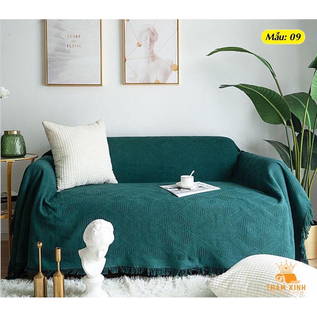 Khăn Thảm Phủ Sofa TÔNG TRẮNG ĐEN chống bụi bẩn, Mền đắp thư giãn, Thảm Sofa Phòng Khách SBK101