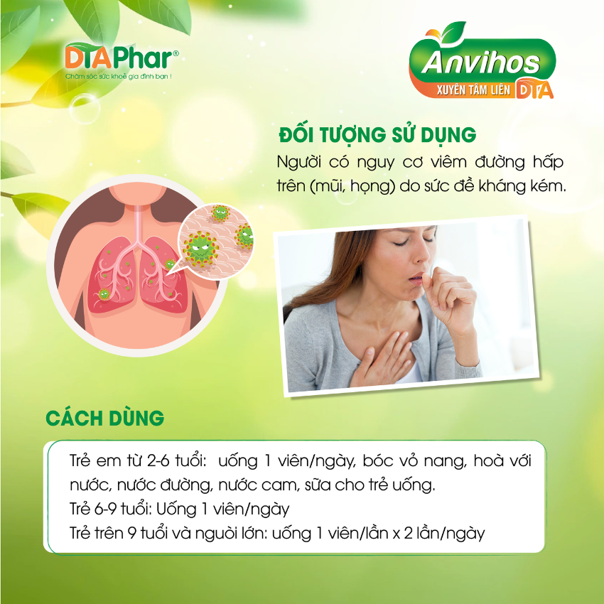 Hình ảnh Viên uống Xuyên Tâm Liên Anvihos hỗ trợ tăng đề kháng giảm nguy cơ viêm đường hô hấp trên mũi, họng Hộp 30 viên Tâm An Pharma