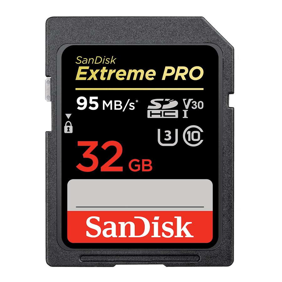 Thẻ nhớ SanDisk 32GB Extreme Pro SDHC V30 95MB/90 MB/s - Hàng Chính Hãng