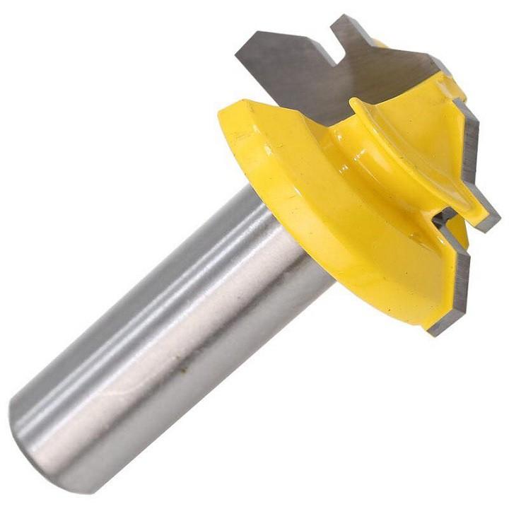 Mũi phay gỗ ghép góc vuông cốt 12ly7 dùng cho ván dày 9.5-12.7mm