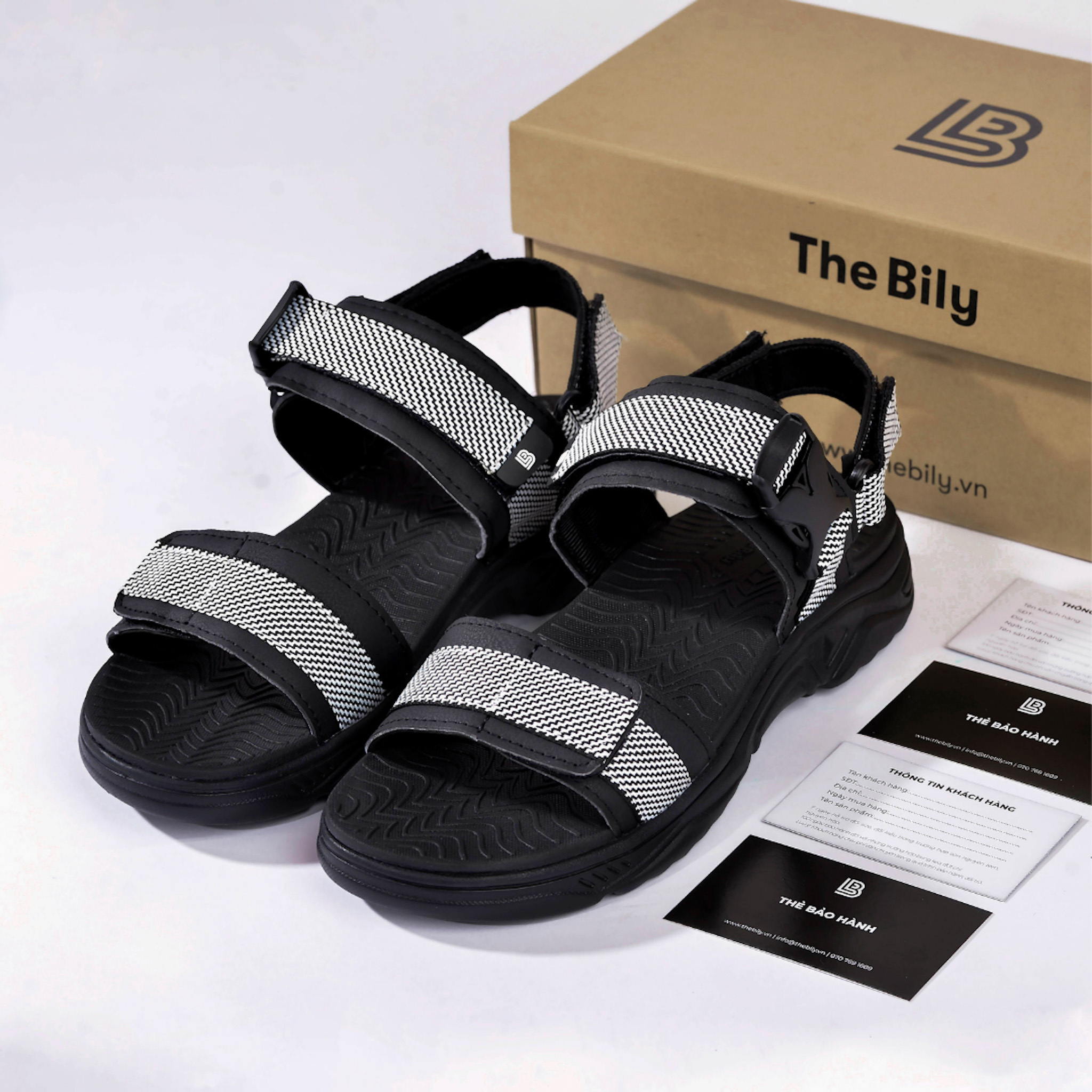 Giày Sandal Nam The Bily Quai Ngang - Màu Trắng BL03T