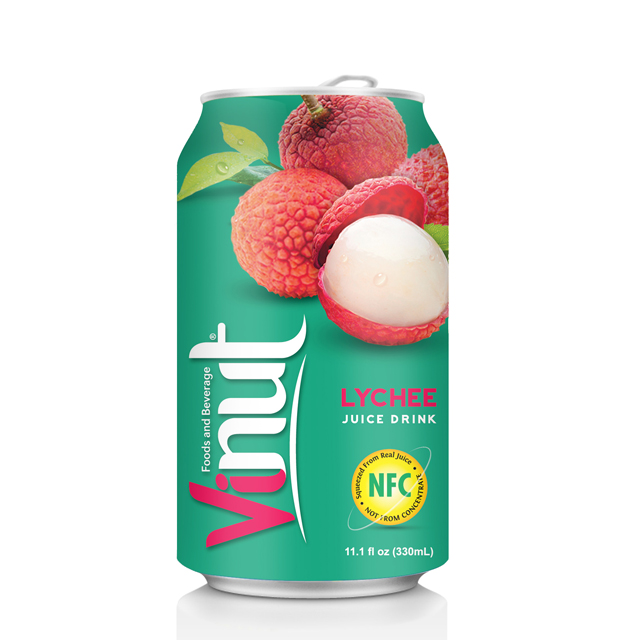 Khay 24 Lon Nước Ép Vải Vinut 330ml