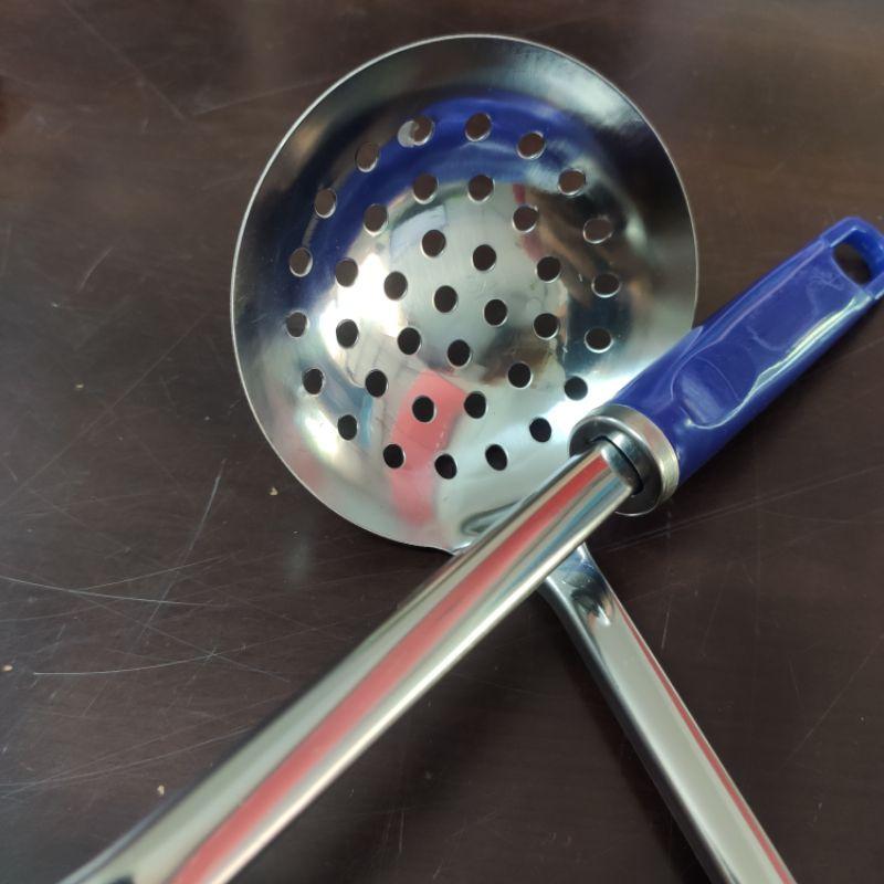 Set thìa múc canh+ thìa lỗ inox cao cấp sáng bóng