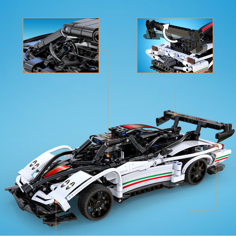 Đồ Chơi Lắp Ghép Xếp Hình Mô Hình Siêu Xe Ferrari Pagani Huayra Z-wind Điều Khiển Từ Xa RC C51054 Với 457 Chi Tiết