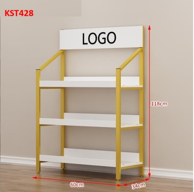 Kệ trưng bày sản phẩm, hàng hóa , kệ trang trí khung sắt mặt gỗ KST428 - NỘI THẤT LẮP RÁP VIENDONGADV