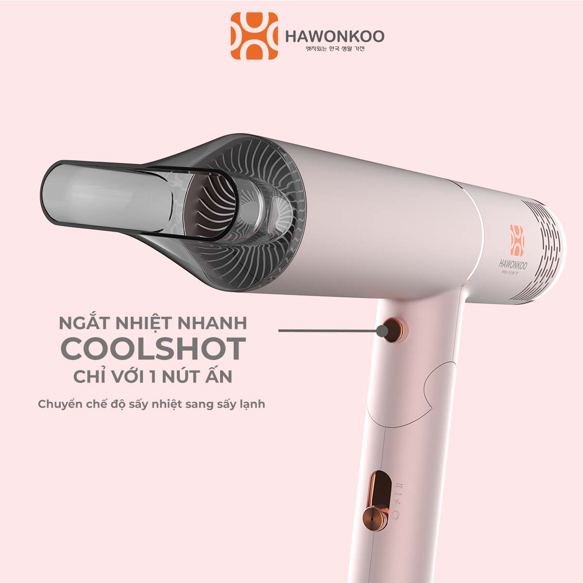Máy Sấy Tóc HAWONKOO HDH-130 Công Suất 1300W Hàng Chính Hãng Bảo Hành 12 Tháng - Thương Hiệu Hàn Quốc