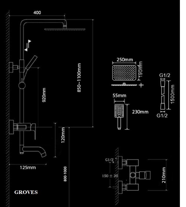 Sen cây tắm nhiệt độ GS7535