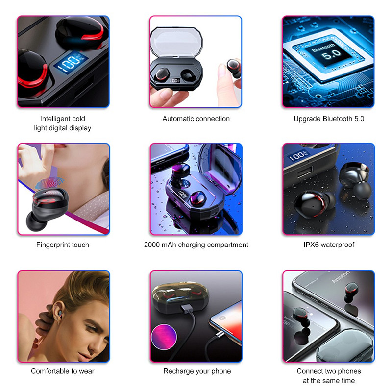 Tai Nghe Bluetooth 5.0 TWS-R10