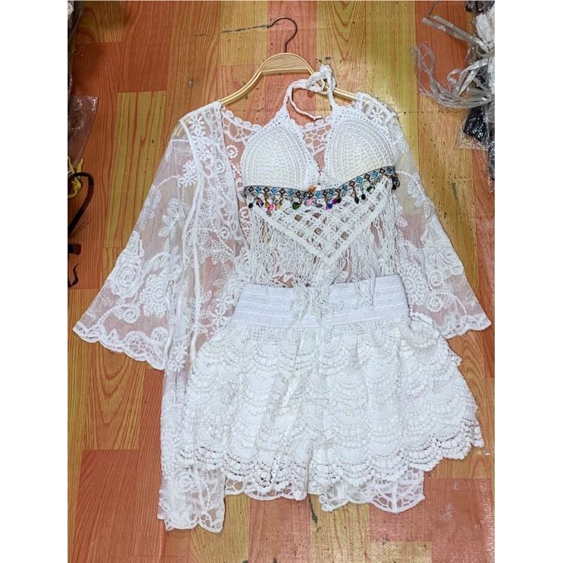 22-Set ren bikini đi biển 3 món