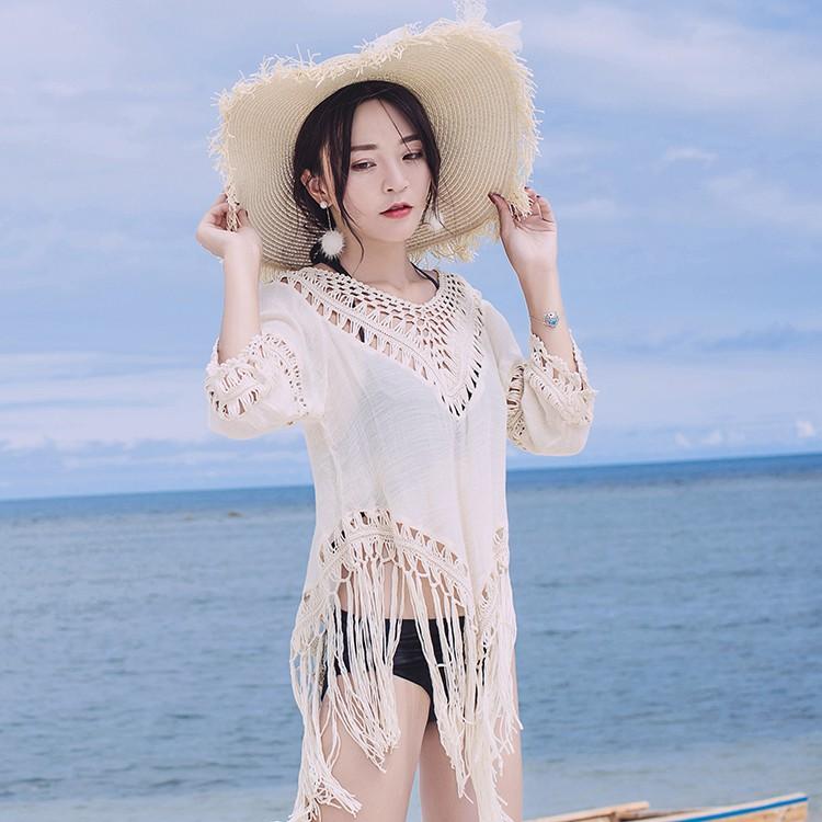 KIMONO áo khoác lưới cotton đi biển đi chơi chất đẹp