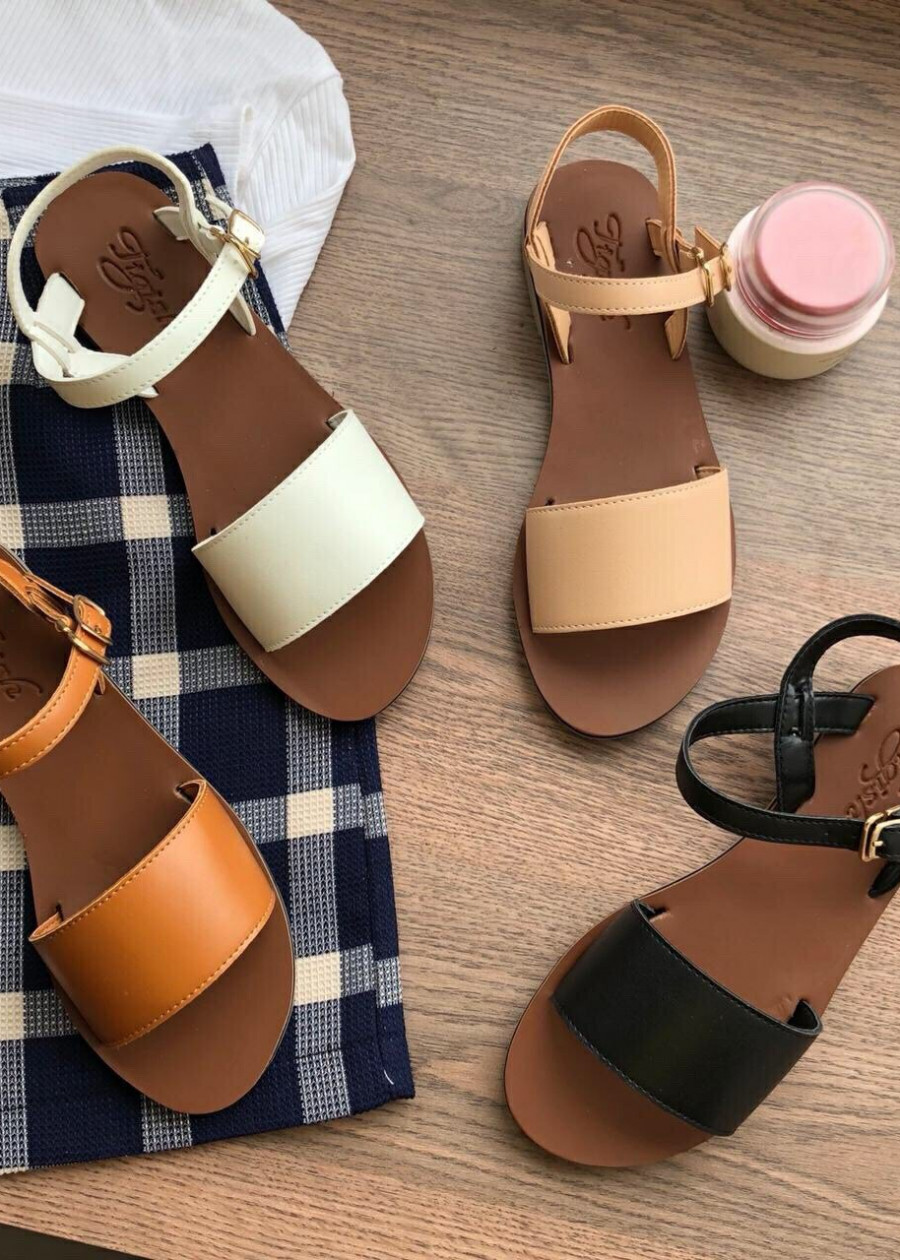 Dép Sandan Nữ 2 Quai Ngang Pa01220 - Đen - Size 38