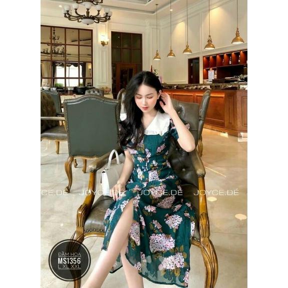 ĐẦM MIDI HOA DẠO PHỐ BIG SIZE SANG CHẢNH
