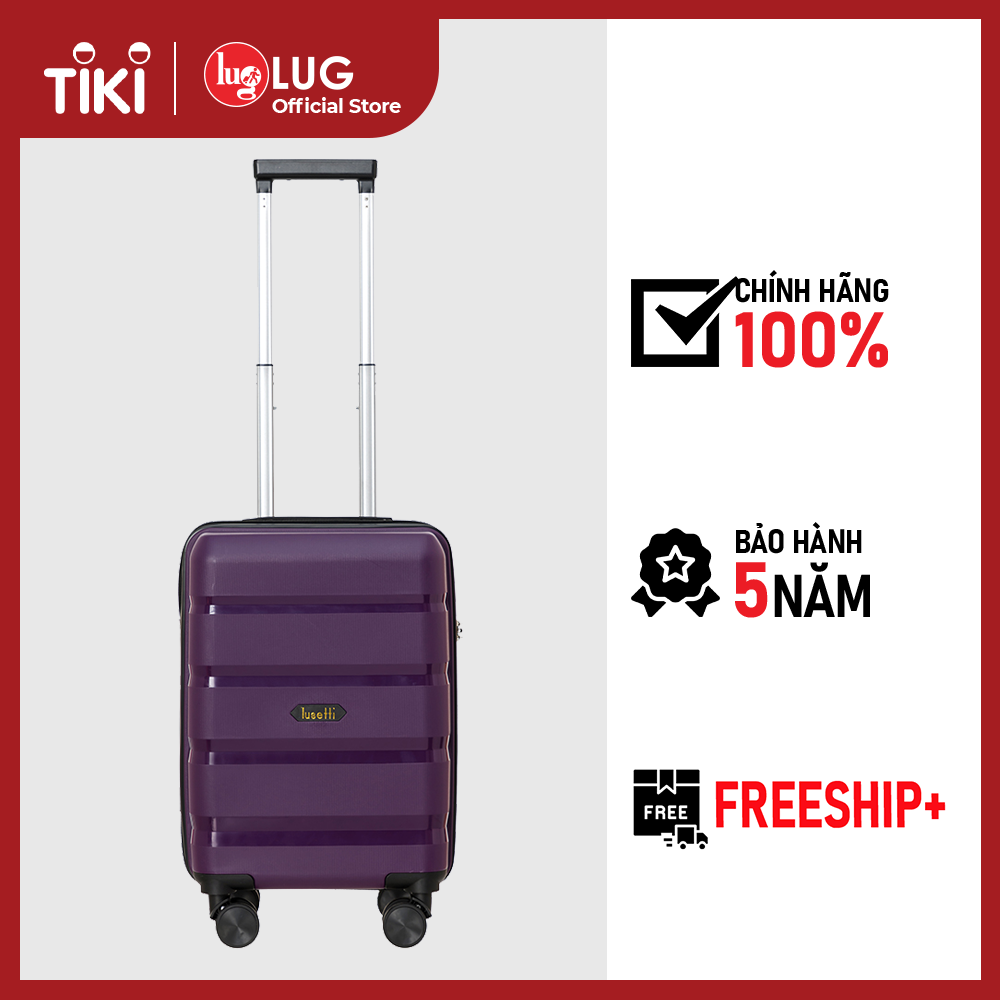 Vali Kéo Lug Lusetti Sharon S18S22 Ls1150 Nhựa Pp Chống Bể Vỡ, Khóa Tsa An Ninh Quốc Tế - Purple - 18 Inch