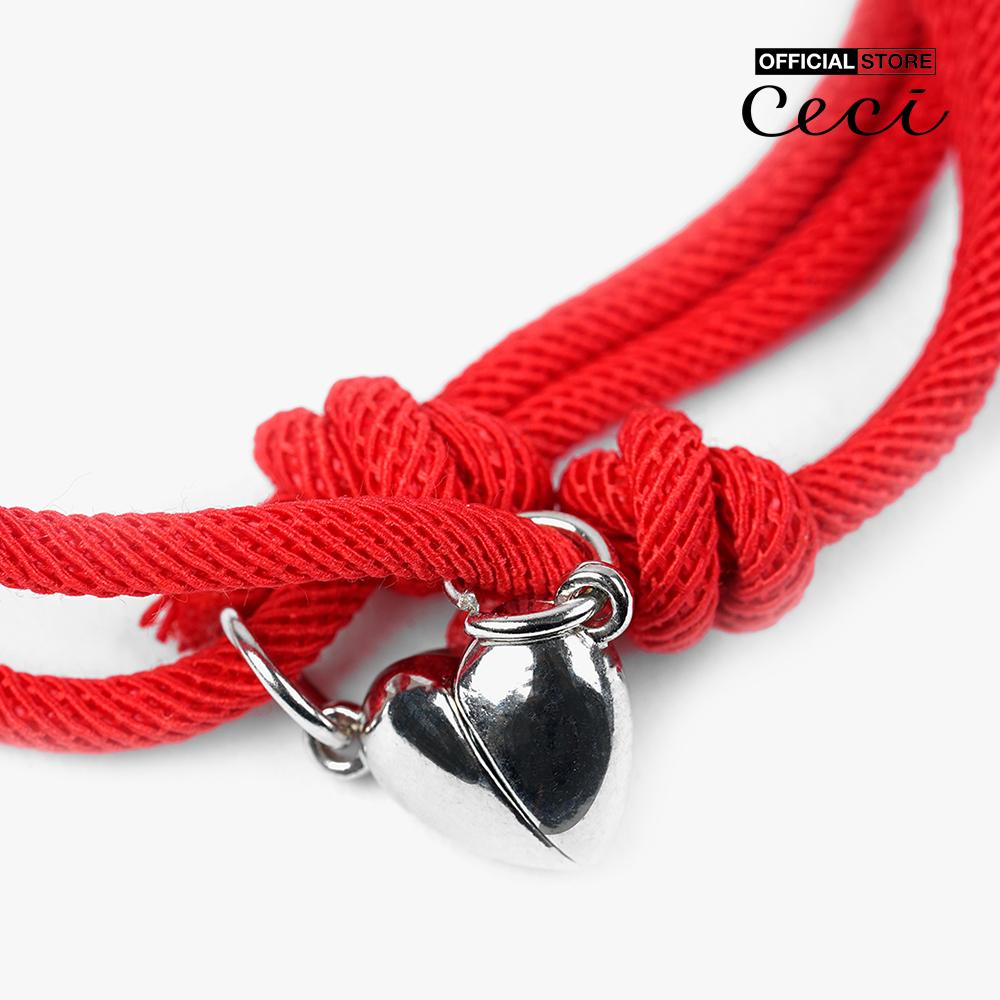 CECI - Set 2 vòng đeo tay nữ dây vải thắt nút độc đáo CC3-04000026-08