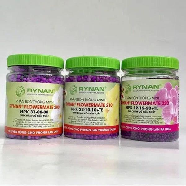 Bộ 3 Phân Tan Chậm Thông Minh có kiểm soát RYNAN chuyên dùng cho hoa lan