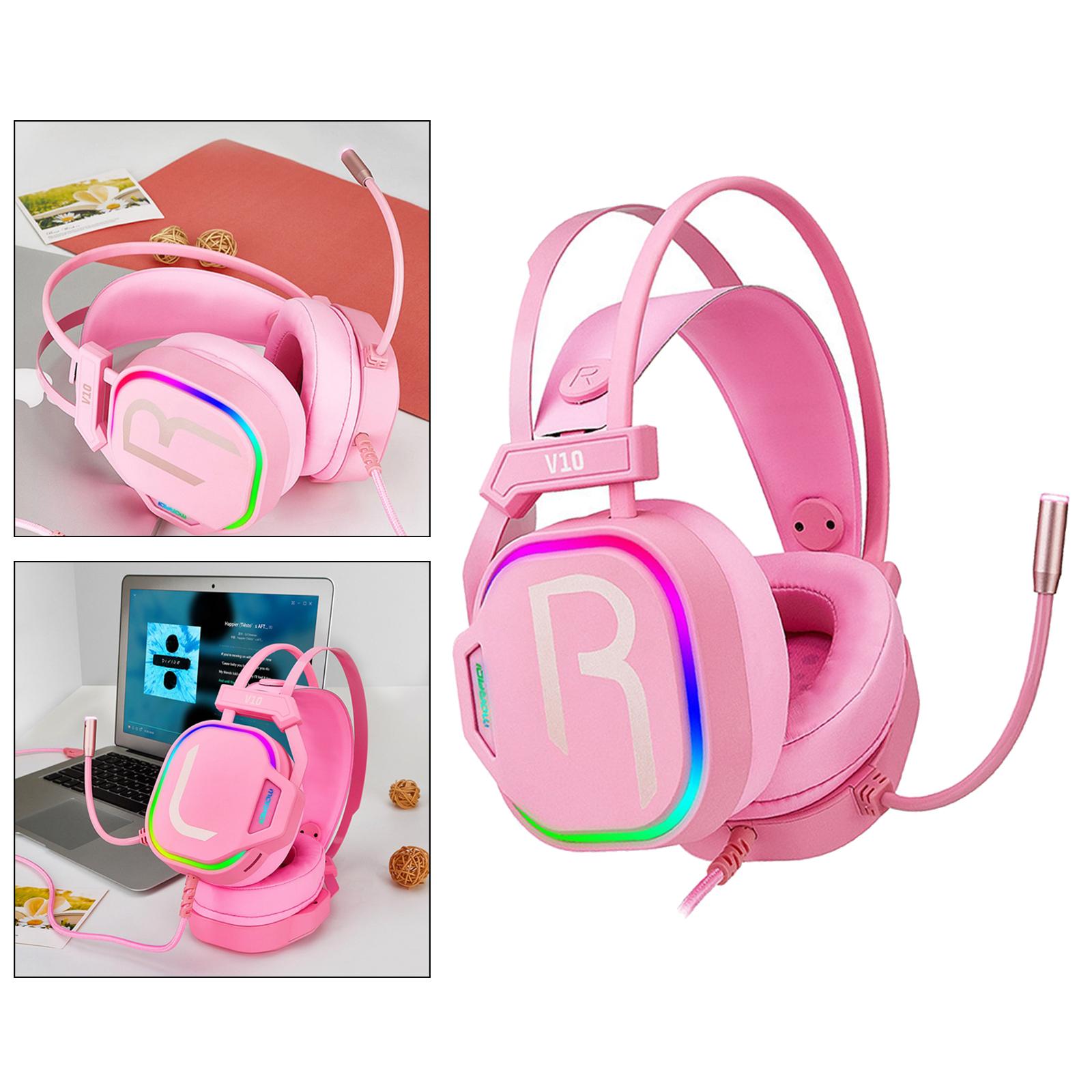 7.1 Stereo Over Ear Gaming Headset Headphone with LED Light for Gamer for PC Laptop