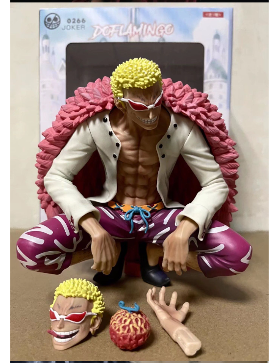 Mô hình GK one piece Doflamingodonquixote ngồi 16cm - Figure Vua hải tặc