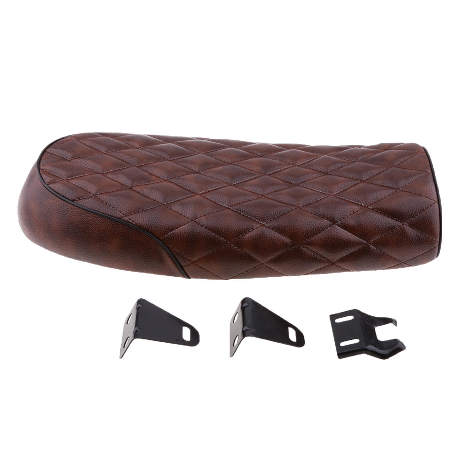 Universal Flat Brat  Vintage Seat  Scrambler Saddle Brown