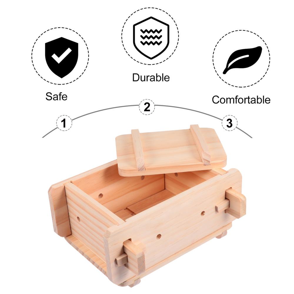 1 Bộ Gỗ Đậu Phụ Khuôn Mẫu Bếp Tự Chế Tương Sữa Đông Dụng Cụ Làm Đậu Phụ Khuôn