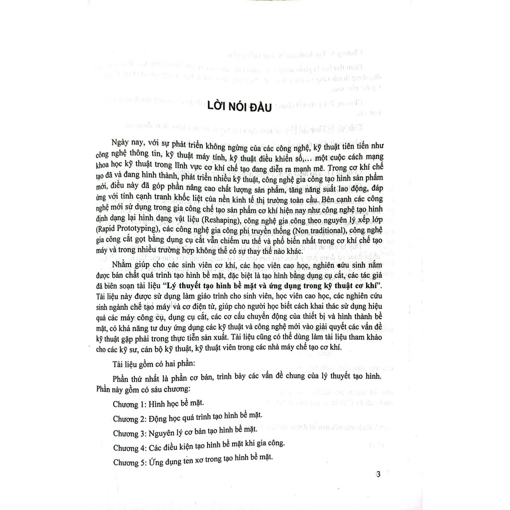 Lý Thuyết Tạo Hình Bề Mặt Và Ứng Dụng Trong Kỹ Thuật Cơ Khí