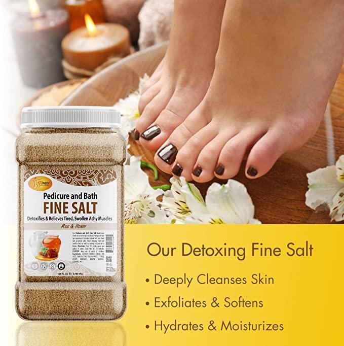 Muối tắm Pedi Bath Fine Salt mùi Sữa Mật Ong 3785 ml