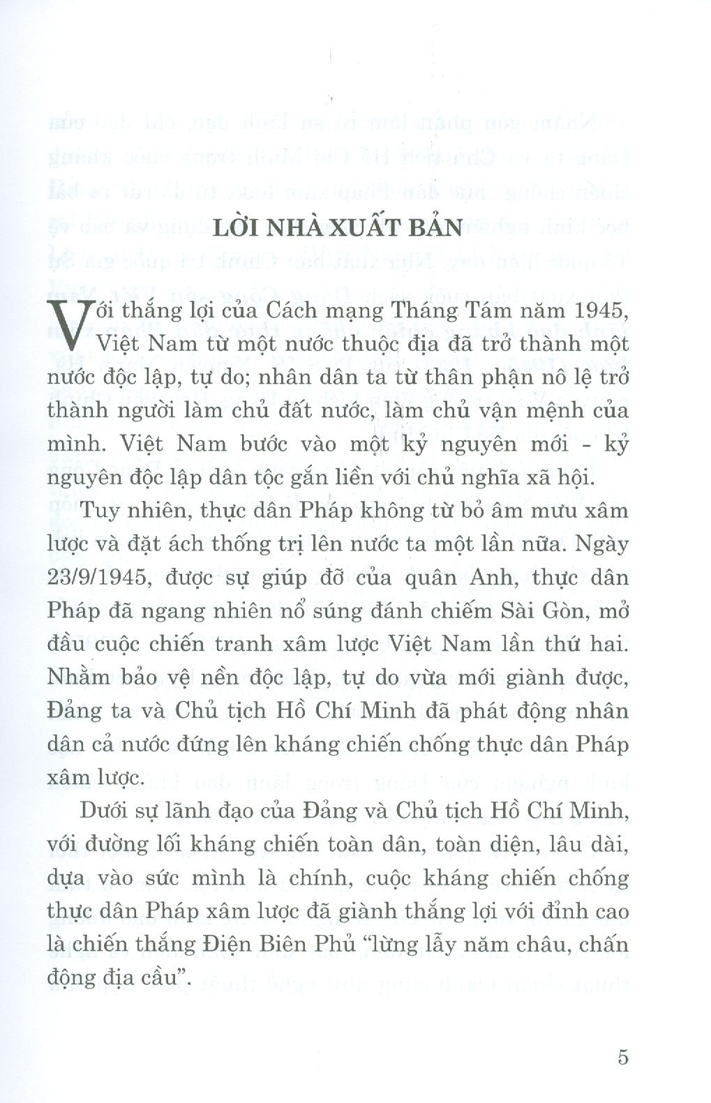 ĐẢNG CỘNG SẢN VIỆT NAM Lãnh Đạo Kháng Chiến Chống Thực Dân Pháp Xâm Lược (1945 - 1954) (Sách chuyên khảo)