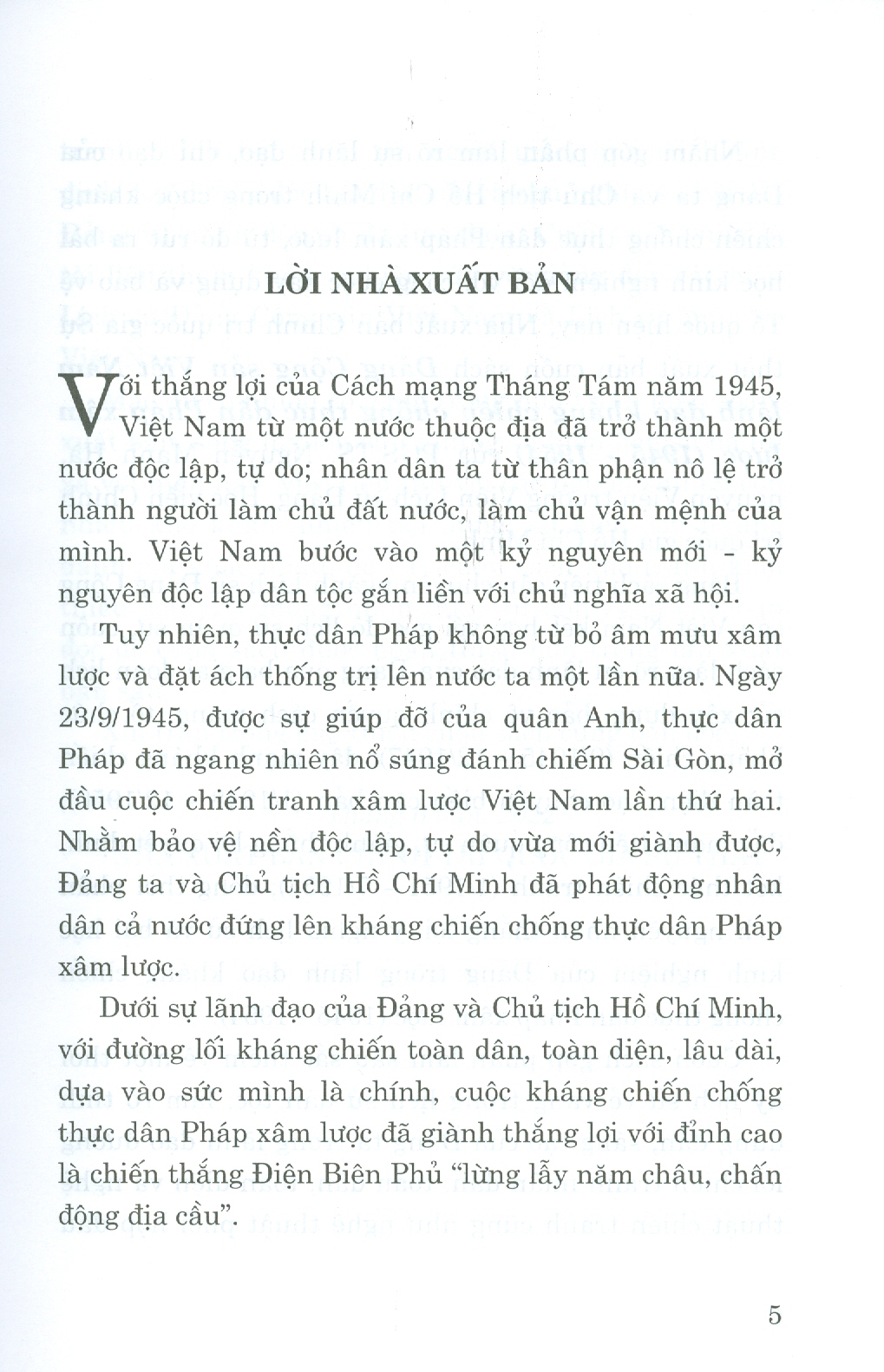 ĐẢNG CỘNG SẢN VIỆT NAM Lãnh Đạo Kháng Chiến Chống Thực Dân Pháp Xâm Lược (1945 - 1954) (Sách chuyên khảo)