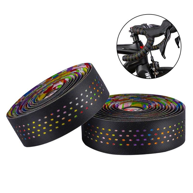 Bike Handlebar Tapes Anti-slip Wrap Soft Breathable Shockproof Road Tape End Bar Grips Cycling Accessories