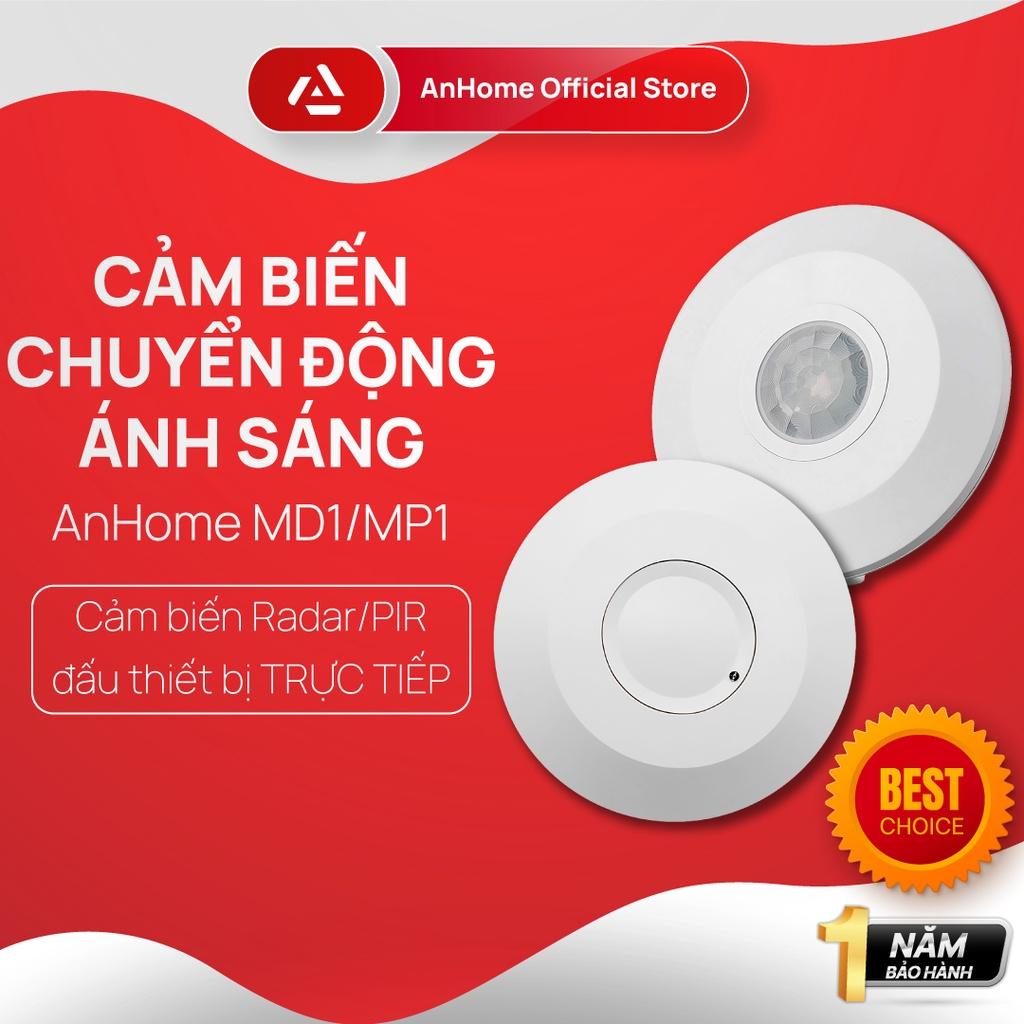 Cảm biến chuyển động/ánh sáng Radar/PIR đấu bóng điện trực tiếp AnHome MD1/MP1 - Hàng nhập khẩu