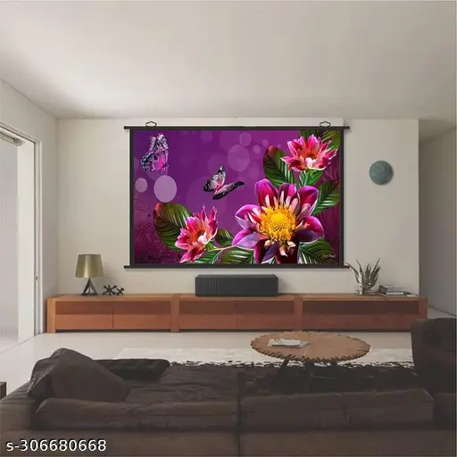 Màn Chiếu Treo Tường bằng móc treo (Tặng kèm) Prima đủ tỉ lệ Nhẹ Gọn Kích Thước 60 inch, 72 inch, 80 inch, 92 inch, 100 inch - Hàng nhập khẩu