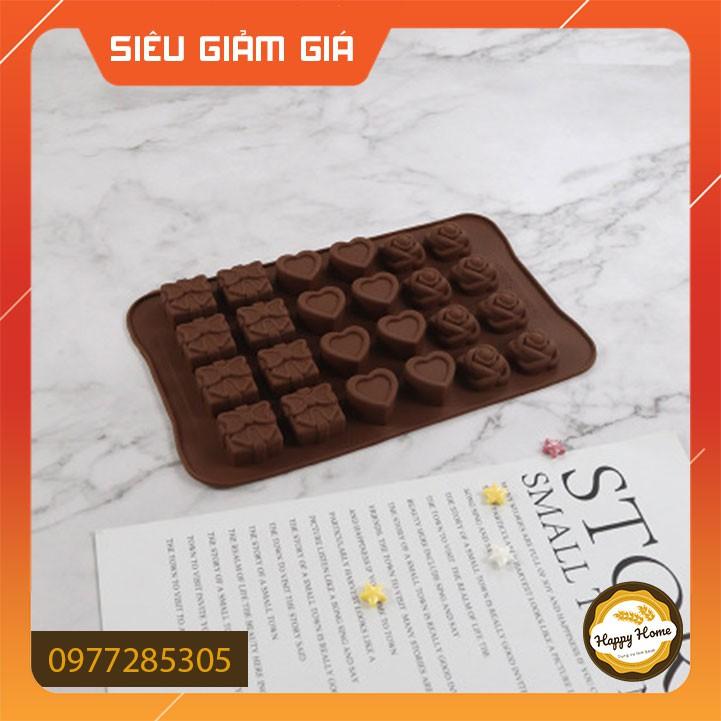 Khuôn silicon làm socola hình Trái Tim - Hoa Hồng - HÀNG MỚI VỀ