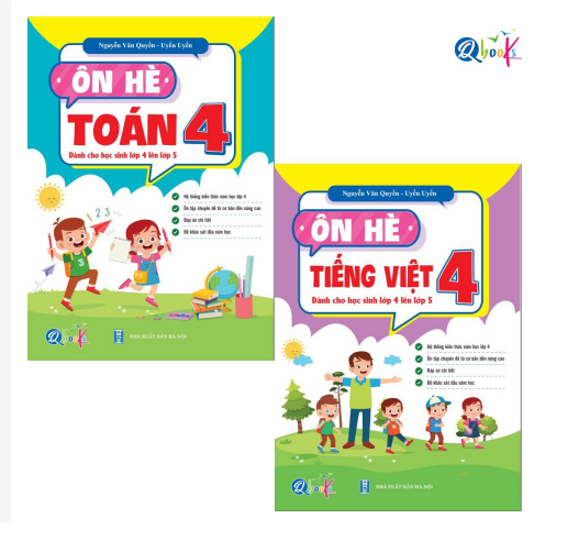 Sách - Combo Ôn Hè Toán và Tiếng Việt 4 - Dành cho học sinh lớp 4 lên 5 (2 cuốn)