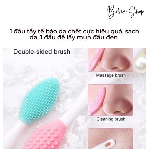 Cọ Silicone Vệ Sinh Mũi, Tẩy da chết Hai Mặt Làm Sạch Sâu HIệu Quả Tiện Dụng