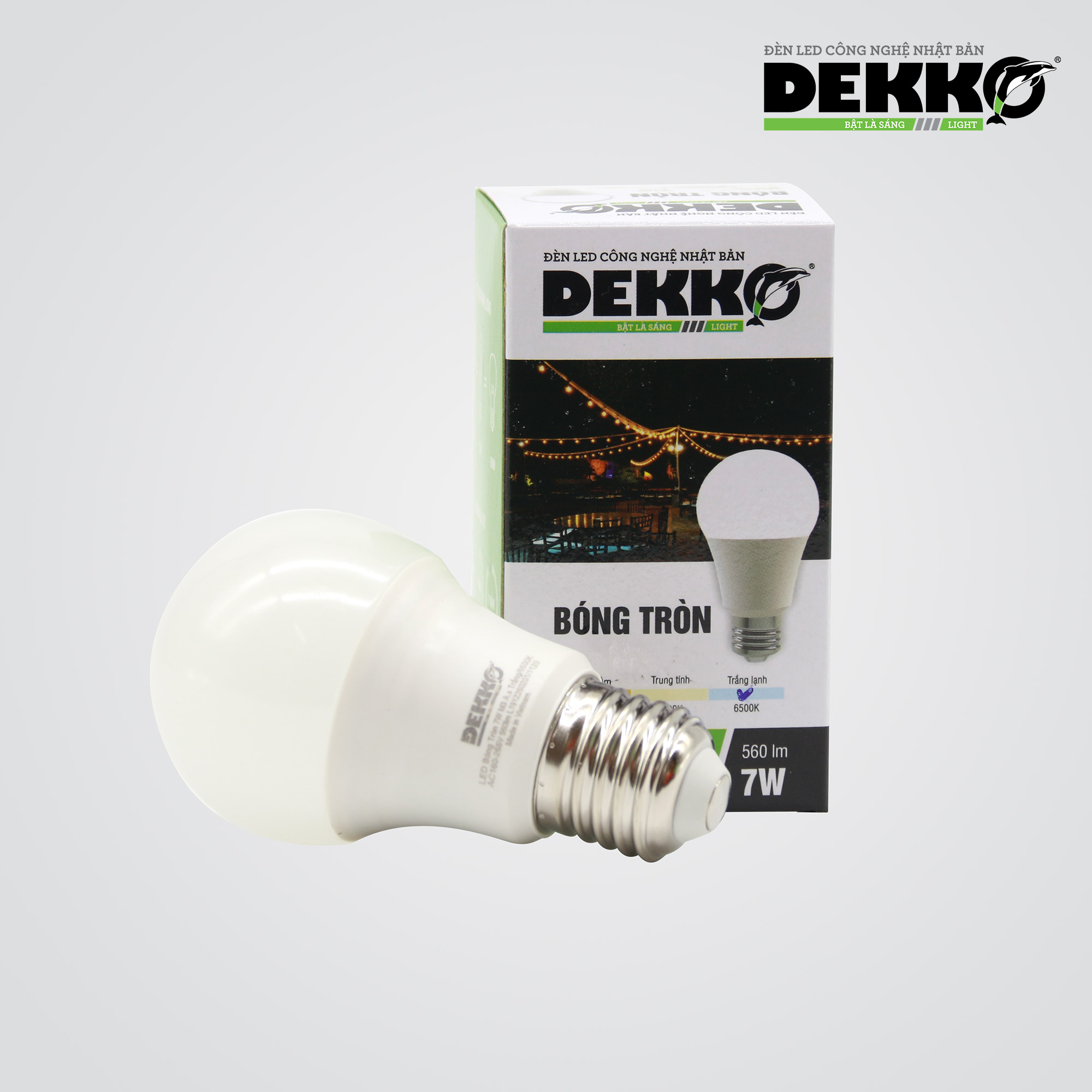 BÓNG ĐÈN LED TRÒN 2203 DEKKO 7W SIÊU TIẾT KIỆM ĐIỆN - ĐỘ BỀN LÊN TỚI 15 NĂM