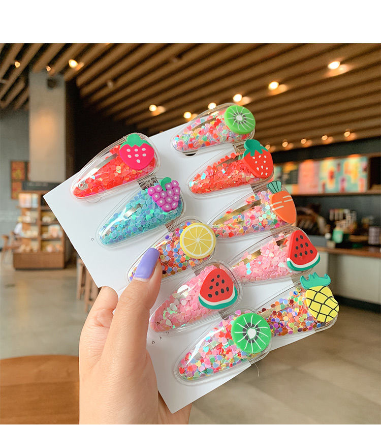 Set 5 Kẹp Tóc Hoa Quả Xinh Xắn Dành Cho Bé Gái