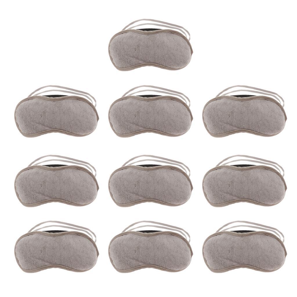 10Pcs Soft Sleep Mask Adjustable Strap Eye Mask Blindfold for Puffy Eyes