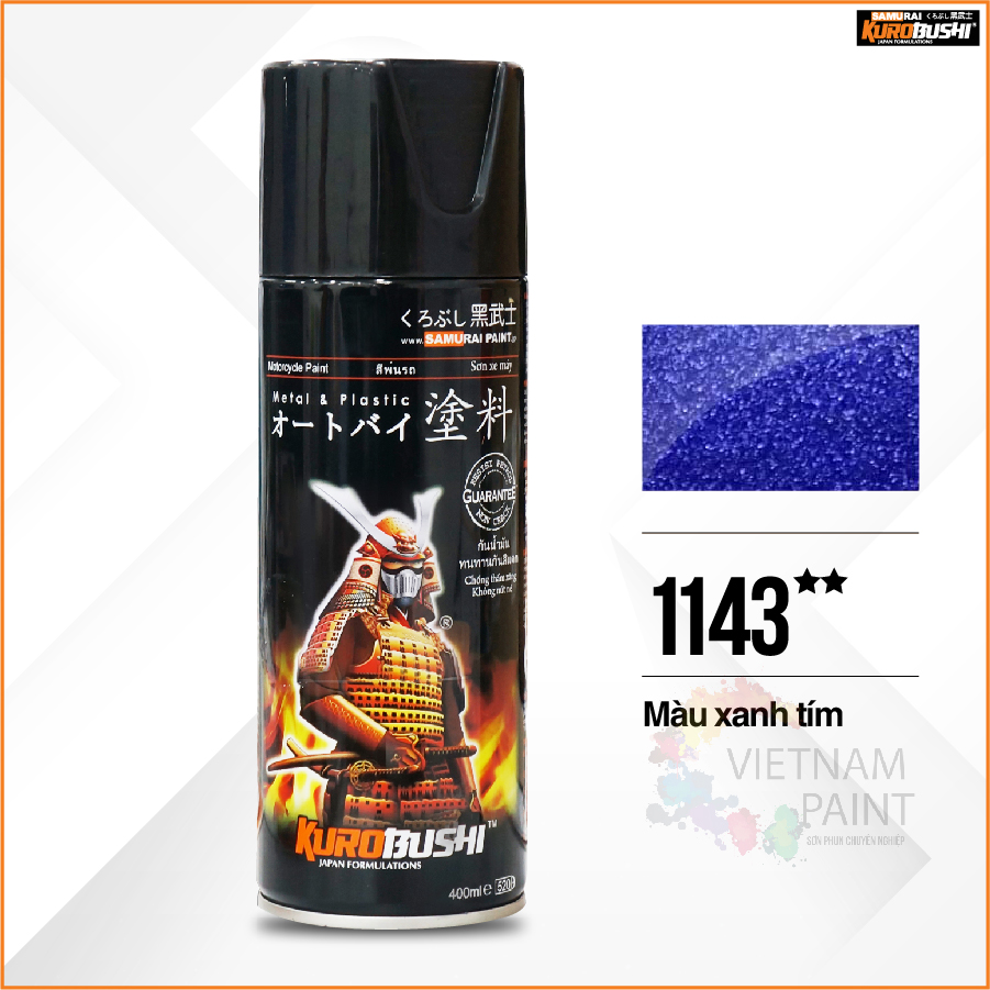 Sơn xịt Samurai Kurobushi - MÀU XANH TÍM 1143 (400ml)