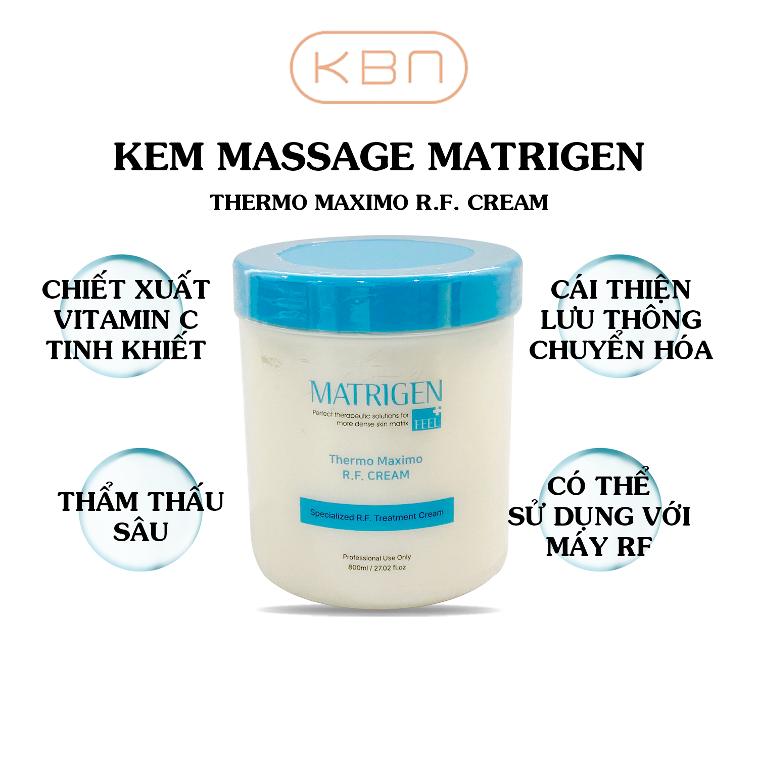 Kem Massage RF Matrigen Hàn Quốc 800ml - Nâng Cơ, Chống Lão Hóa (Hàng Chính Hãng)