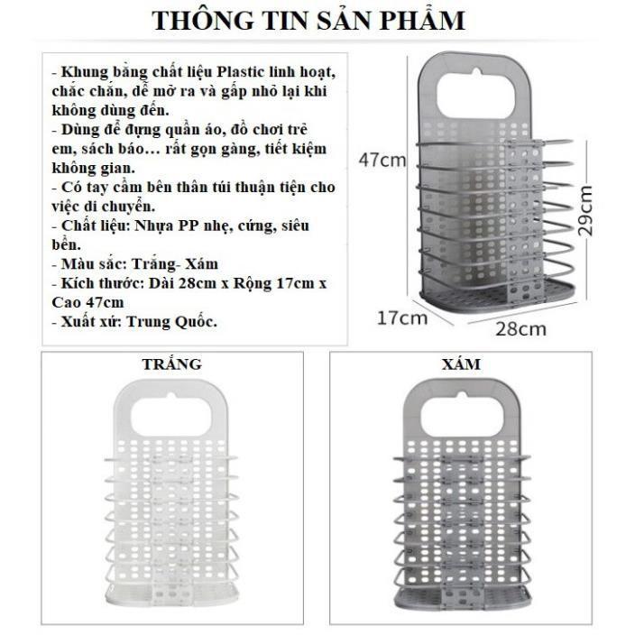 Giỏ Nhựa Treo Quần Áo, Treo Đồ Đa Năng Gấp Gọn - Hàng Chất Lượng