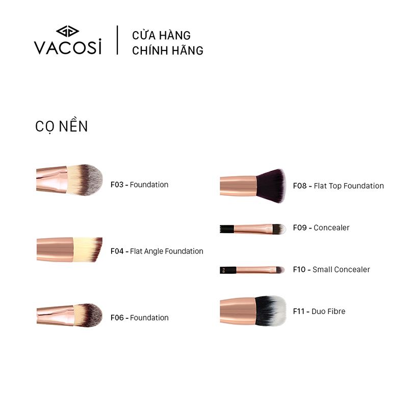 Cọ Tạo Khối VACOSI - M17 VACOSI ANGLE KABUKI BRUSH