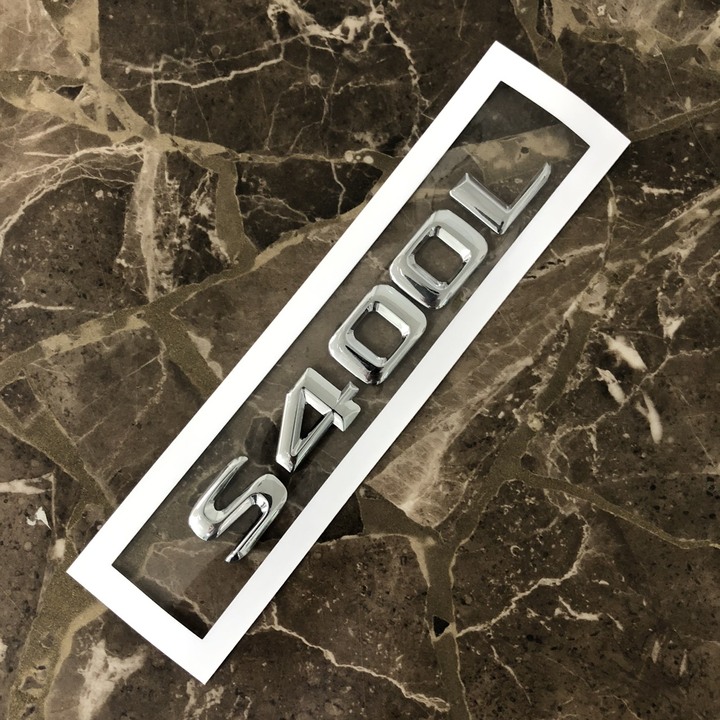 Decal tem chữ chất liệu inox dán đuôi xe ô tô dành cho xe Mercedes