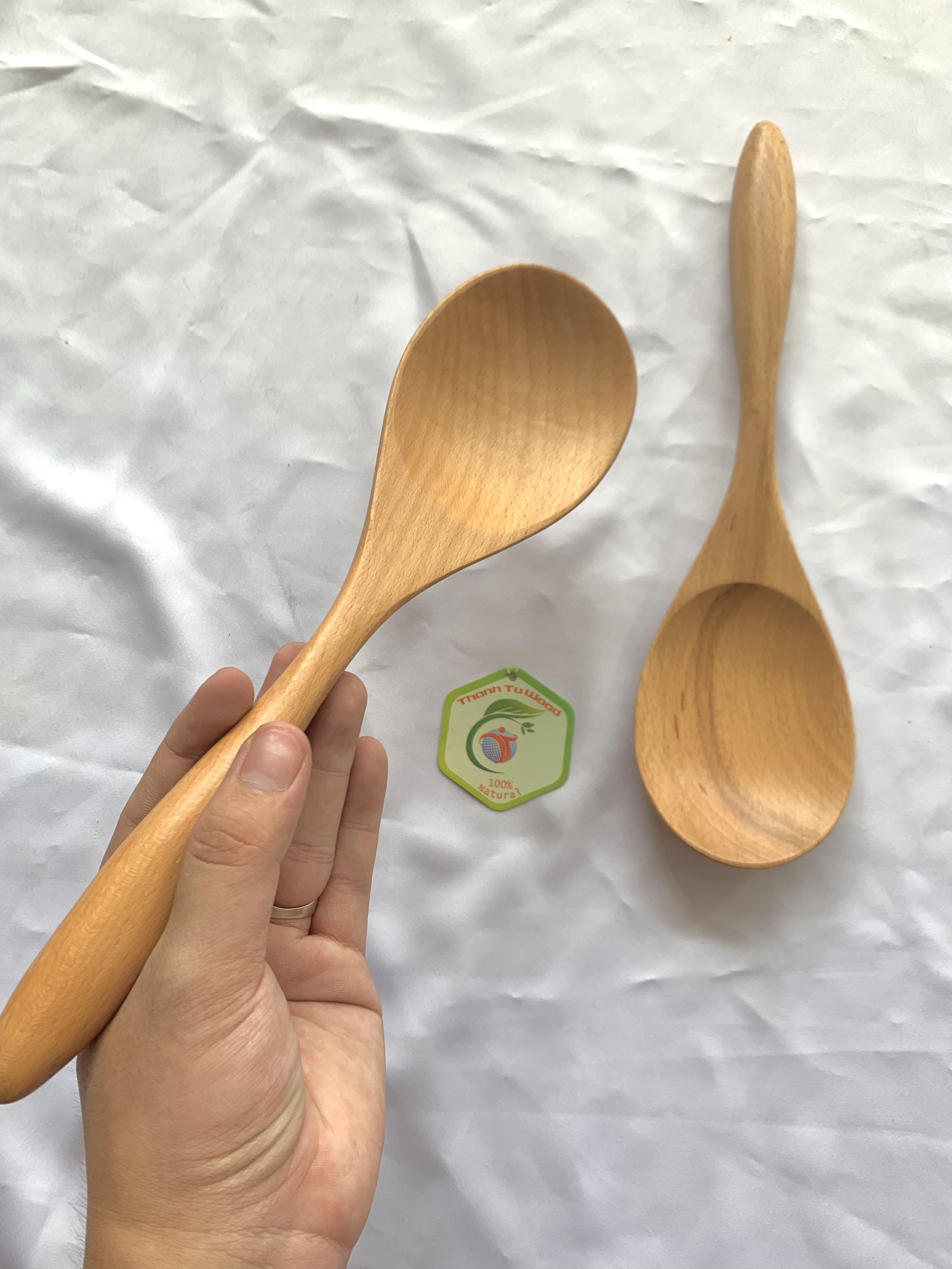 MUỖNG CƠM GỖ BEECH THANH TÚ 20CM