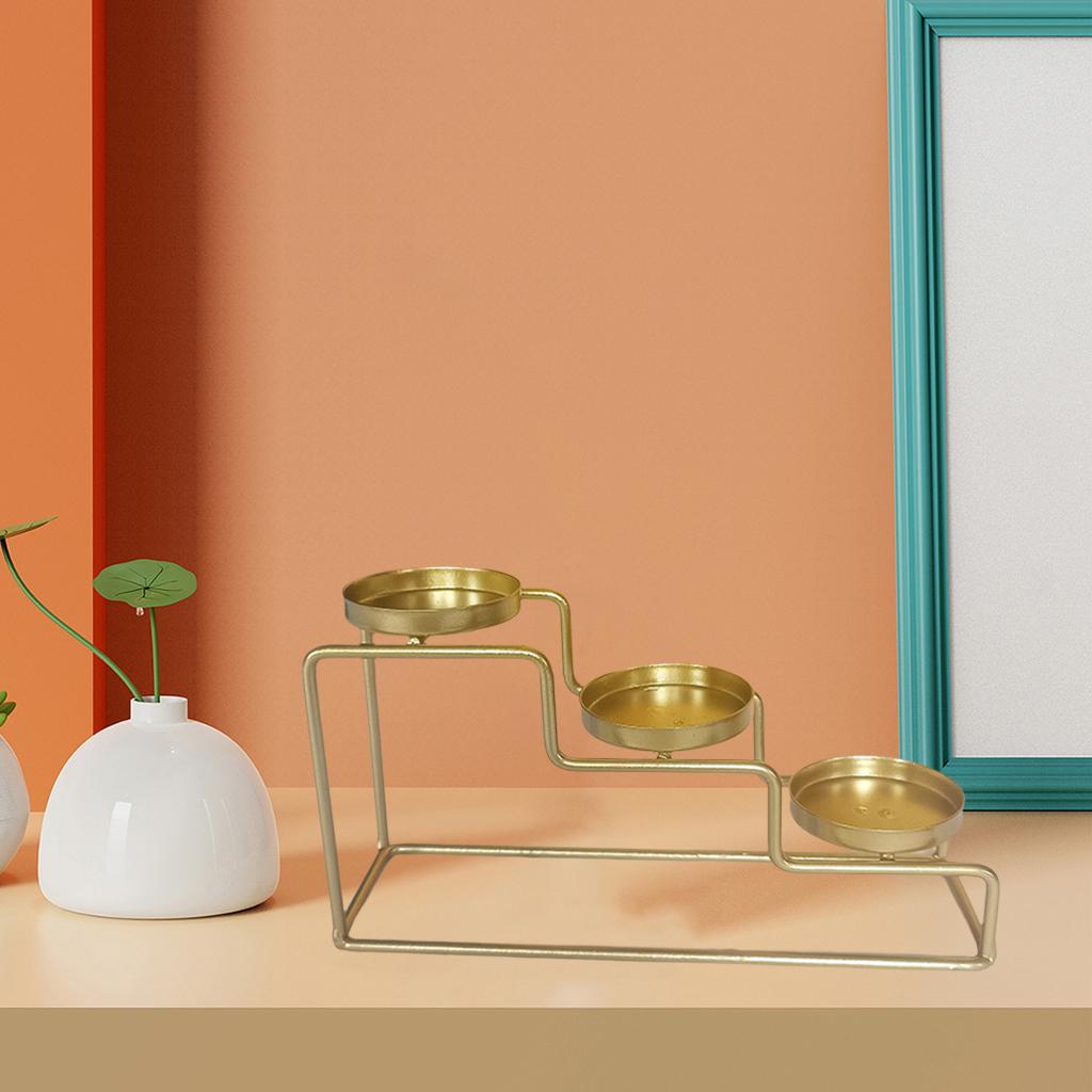 Metal Candlestick Candle Holder Home Table Dinner Ladder Candle Stick Stand